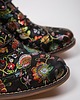 botki damskie SKÓRZANE PÓŁBUTY ZAPATO 251 CZARNE LIŚCIE 4