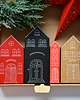 dekoracje świąteczne 4 x domki drewniane ręcznie malowane 3