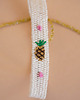 bransoletki na sznurku Tkana bransoletka z ręcznym haftem - "Ananas" 9
