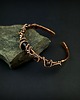 bransoletki wire wrapping Miedziana bransoleta cuff z onyksem 8