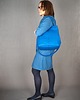 torby na ramię Skórzana torebka - worek Flo bucketbag niebieska 2