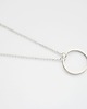 naszyjniki - inne Rhodium Plated Circle Necklace 1
