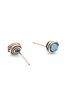 kolczyki wire wrapping Kolczyki sztyfty z błękitnym agatem 1