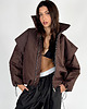 kurtki damskie Parachute oversize bomber jacket praline 1
