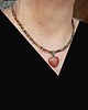 wisiory Urocze serce z jaspisu brekcja prezent handmade dla ukochanej osoby 5