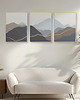plakaty Abstrakcyjne, minimalistyczne plakaty z wizerunkiem gór, zestaw/tryptyk. 1
