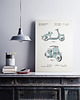 plakaty Vespa skuter - patent - plakat 50x70 cm 5