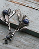 kolczyki wire wrapping lapislazzuli - sztyfty 1