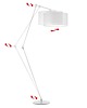 lampy podłogowe Regulowana lampa podłogowa na wysięgniku BARI AŻUR 4