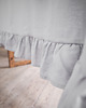 obrusy i serwetki Lniany obrus z falbanką  heavy linen LIGHT GRAY 8
