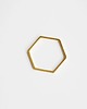 pierścionki złote 16k Gold Plated Hexagon Shape Ring 3