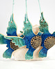 ozdoby wielkanocne Turkusowe ptaki w locie - ceramiczne ozdoby wielkanocne 1