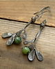 kolczyki wire wrapping nefryt - gałązki - kolczyki 2