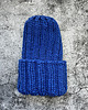 czapki damskie Wełniane czapka i rękawiczki Buran kobaltowe 1