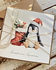 kartki świąteczne Kartka świąteczna ręcznie robiona na Boże Narodzenie z pingwinkiem 1 1