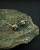 kolczyki wire wrapping Kolczyki sztyfty z chryzokolą 9