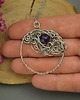 wisiory Wisiorek ametyst koło kółko wire wrapping 4