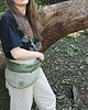 saszetka nerka Nerka "Haru" zielona khaki  bawełniana z ekoskórą 6