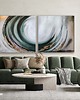 obrazy Abstrakcja Wave Ręcznie malowany obraz Dyptyk  100x200 cm 1