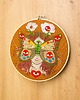 Ozdoby na ścianę Madame Butterfly brown, haft w tamborku 20 cm 2