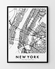 plakaty Zestaw plakatów mapy miast nowy jork new york paryż 1