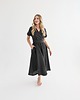 sukienki midi damskie Lniana Sukienka JASMINE DEEP BLACK 1