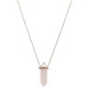 złote naszyjniki Naszyjnik kwarc różowy- srebro 925 pozłacane 2