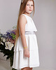 sukienki dla dziewczynki Kremowa elegancka sukienka za falbanami Celia 1