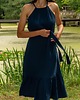 sukienki midi damskie Elegancka bawełniana sukienka midi w stylu country, kształt sukienki tulipan 2