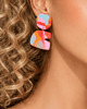 kolczyki z masy plastycznej OU Geometryczne kolczyki- SUMMER VIBES 3