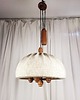 lampy wiszące Duńska lampa sufitowa z drewna tekowego od Domus, lata 70. 4