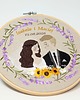Ślub - inne Personalizowana pamiątka ślubna, haft ślubny/ rocznicowy w tamborku23 cm 5