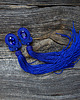 kolczyki soutache Kobaltowe kolczyki soutache z frędzlami- długie 3