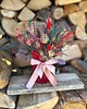 ozdoby wielkanocne Flowerbox z roślinności suszonej i stabilizowanej burgund 1