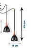 lampy wiszące Lampa Spyder Pająk Potrójny Metal Loft LED 4
