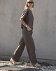 t-shirt damskie Wiskozowy t-shirt oversize - kakao 3