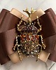 broszki Brosza z cudnym Owadem z brązowych kryształków New Jesień 5