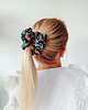 gumki do włosów Scrunchie do włosów, gumka do włosów z wiskozy Zielona jesień MAXI PLUS 4