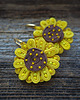 kolczyki soutache Słoneczniki- kolczyki sutasz 4