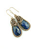kolczyki wire wrapping Kolczyki z lapis lazuli 7