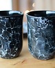 kubki Kubki dla Pary Czarny Marmur Ceramiczne 2x300ml 8
