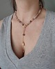 kolie Naszyjnik z chalcedonu ze zdejmowaną zawieszką Liliowy Tulipan 2