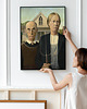 plakaty Plakat Nieoczekiwana zmiana miejsc Grant Wood American gothic 2