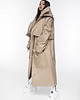 płaszcze damskie Parka Longline Collar Vest Oversize mocca 2