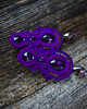 kolczyki soutache Fioletowe - kolczyki sutasz 2