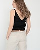 topy damskie Top lniany  czarny L 1