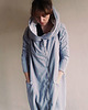 bluza z kapturem damska Oversize bluza grafit asymetryczna ogromny kaptur 6