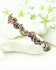 bransoletki wire wrapping Miedziana bransoleta mankietowa z rubinem 2
