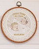 kartki, zaproszenia na chrzest Haftowana personalizowana pamiątka chrztu w oprawie 20 cm 5