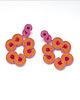 kolczyki soutache Pomarańczowo różowe kolczyki sutasz 1